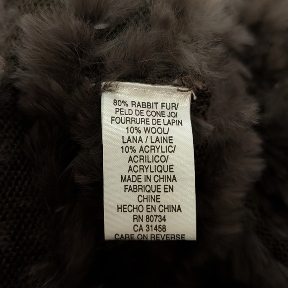 BCBGMaxAzria Textured Brown Off-Shoulder Sweater - Picture 6 of 8